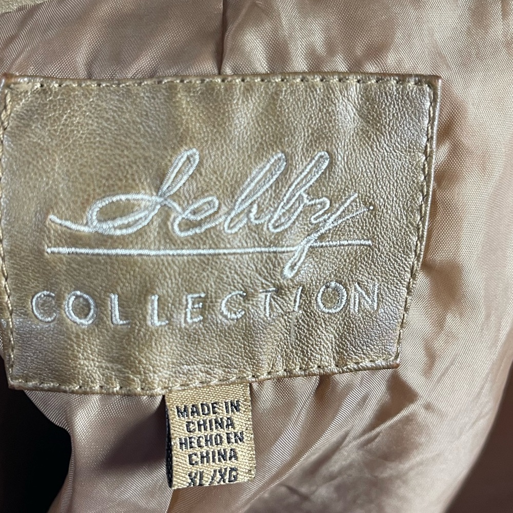 Sebby Faux Leather Moto Jacket XL Taupe Tan w/ Stretch Knit Sides - Picture 7 of 9